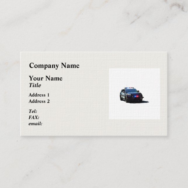 Police Car Business Card (Front)