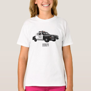 Police car cartoon illustration T-Shirt