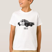 Police car cartoon illustration