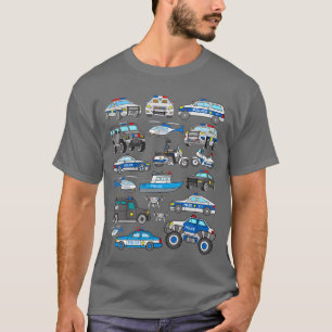 Police Car for Boys Cop Vehiclesoddler SWA gift gi T-Shirt