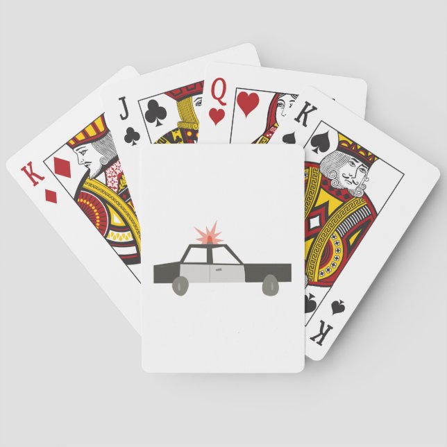 Police Car Playing Cards (Back)