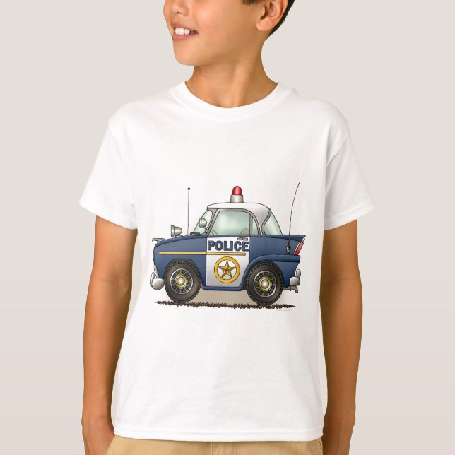 Police Car Police Crusier Cop Car Kids T-Shirt (Front)
