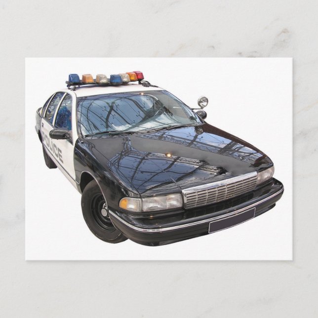 Police Car Postcard (Front)
