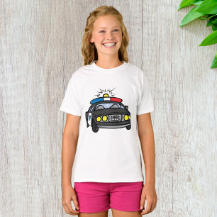 Police Car with Flashing Siren Lights T-Shirt