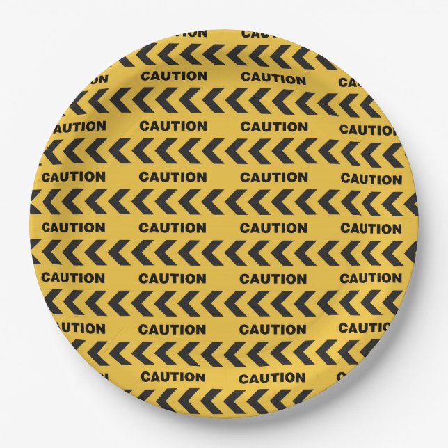 Police - Caution Paper Plate (Front)