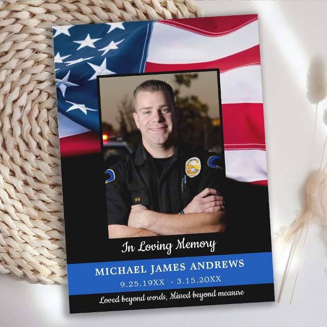Police Celebration Life Law Enforcement Memorial Invitation (Creator Uploaded)