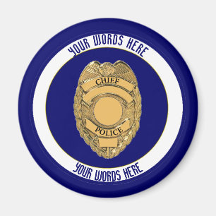 Police Chief Badge Shield Custom Magnet