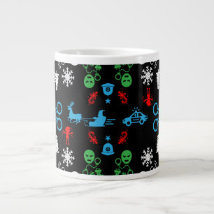 Police Christmas Decorative Large Coffee Mug