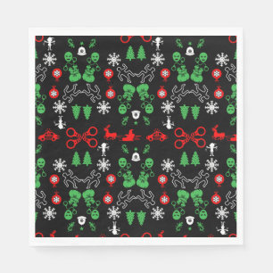 Police Christmas Decorative Napkin