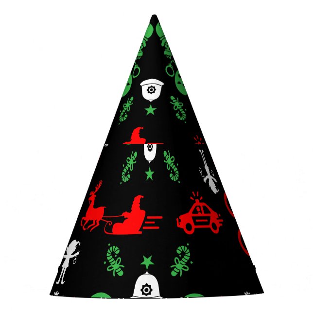 Police Christmas Decorative Party Hat (Front)
