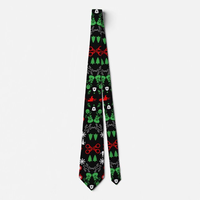 Police Christmas Decorative Tie (Front)
