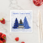 Police Christmas Thin Blue Line Plaid Glitter Tree