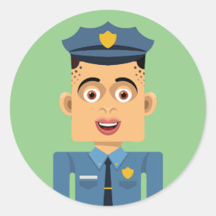 Police Classic Round Sticker