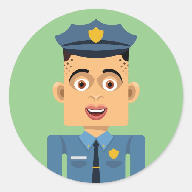 Police Classic Round Sticker (Front)