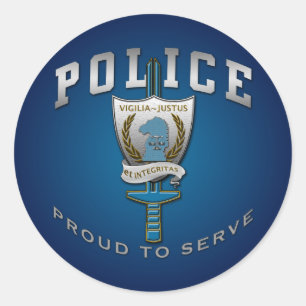POLICE CLASSIC ROUND STICKER