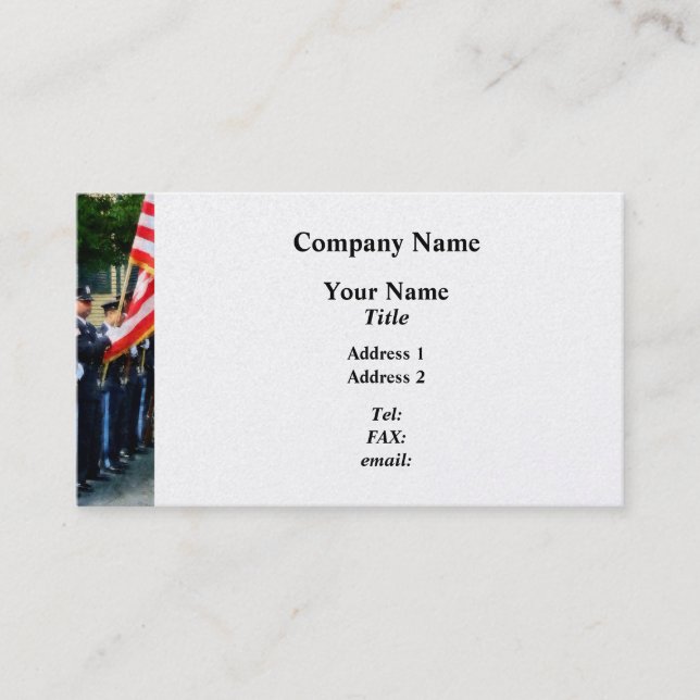 Police Colour Guard  - Platinum Finish Business Card (Front)