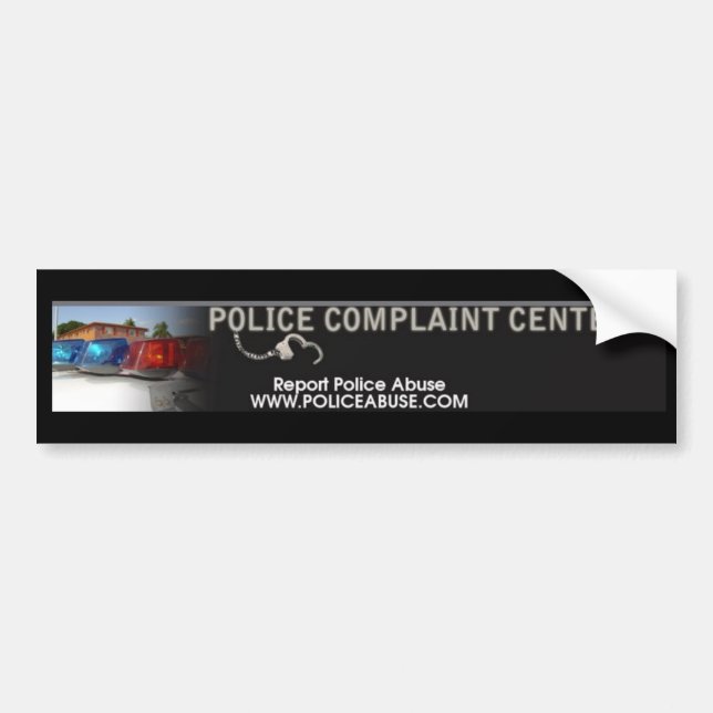 POLICE COMPLAINT CENTER BUMPER STICKER (Front)