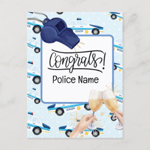 Police Congratulations Postcard