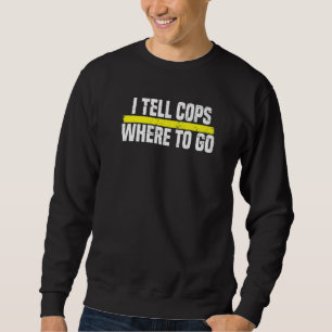 Police Cop Thin Gold Line Yellow - Emergency Dispa Sweatshirt