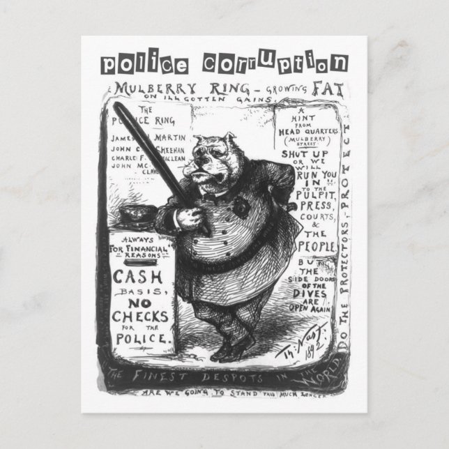 Police Corruption -  Do the protectors protect? Postcard (Front)