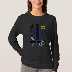 Police Costume For Kids & Adults Halloween Police  T-Shirt