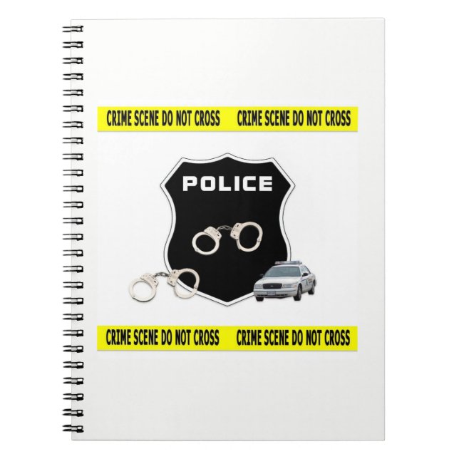 Police Crime Scene Spiral Notebook (Front)