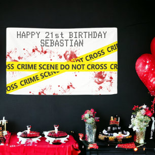 Police Crime Scene Tape Personalised Banner
