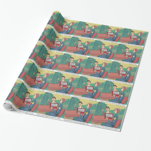 Police Crime Sketch Artist Funny Wrapping Paper