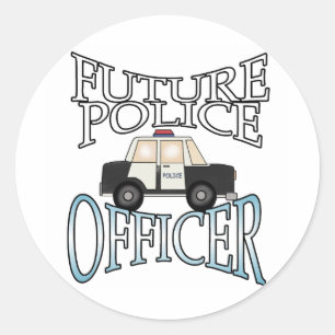 Police Cruiser Future Police Officer Classic Round Sticker
