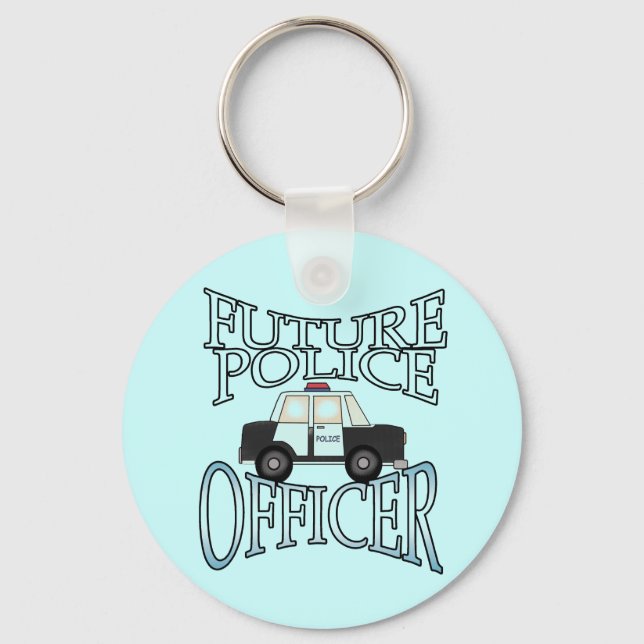 Police Cruiser Future Police Officer Key Ring (Front)