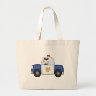 Police Cruiser T-shirts and Gifts Large Tote Bag