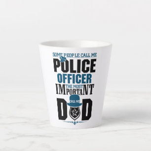 Police Dad Law Enforcement Father's Day Latte Mug