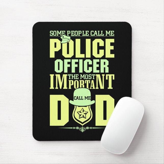 Police Dad | Law Enforcement | Father's Day Mouse Pad (With Mouse)