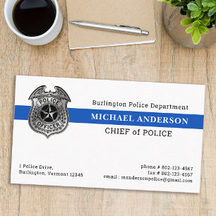 Police Department Custom Law Enforcement Emblem Business Card