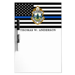Police Department Custom Logo Law Enforcement  Dry Erase Board