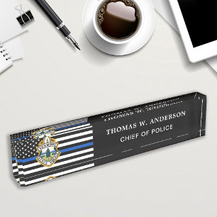 Police Department Custom Logo Law Enforcement Nameplate