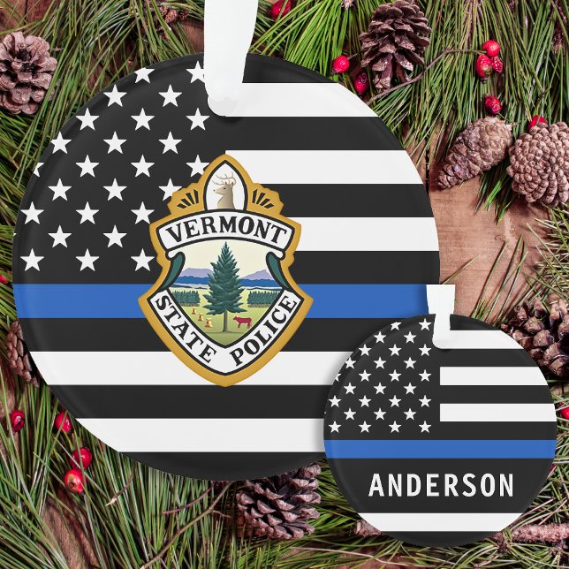 Police Department Custom Logo Name Law Enforcement Ornament (Creator Uploaded)