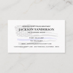 Police Department Flag Law Enforcement Officer Business Card