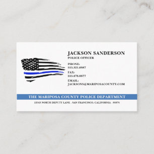 Police Department Flag Law Enforcement Officer Business Card