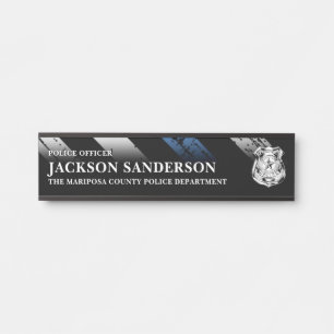 Police Department Law Enforcement Badge Logo Door Sign