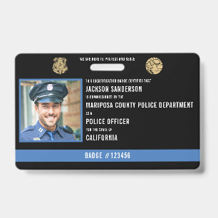 Police Department Law Enforcement Employee ID Badge