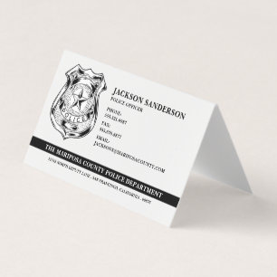Police Department Law Enforcement Officer Logo Business Card