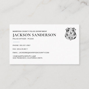 Police Department Law Enforcement Officer Logo Business Card