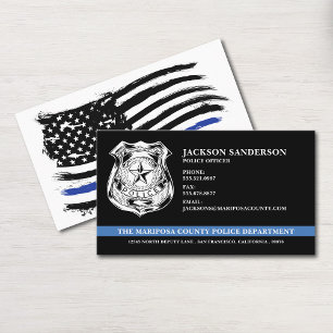 Police Department Law Enforcement Officer Logo Business Card