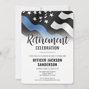 Police Department Law Enforcement Retirement Party Invitation