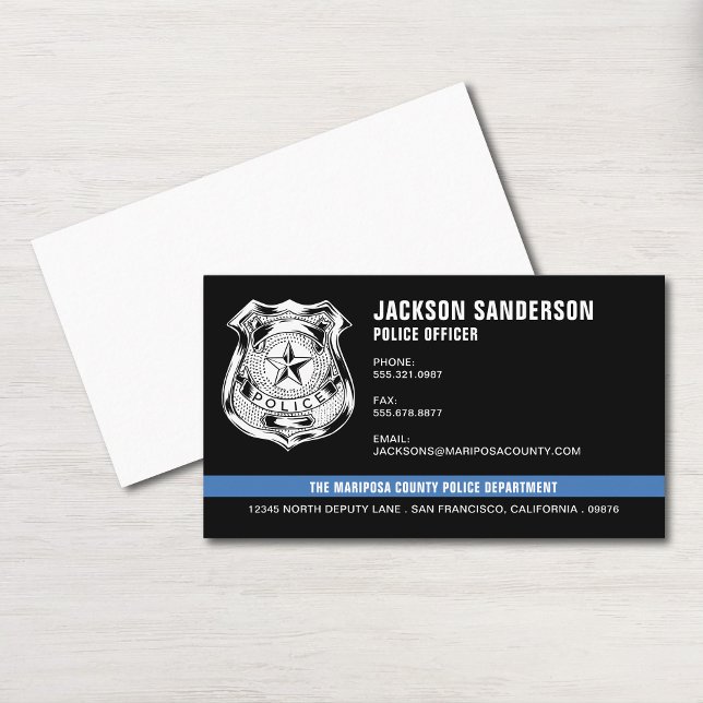 Police Department Logo Law Enforcement Officer Business Card (Police Department Logo Law Enforcement Officer Business Card)