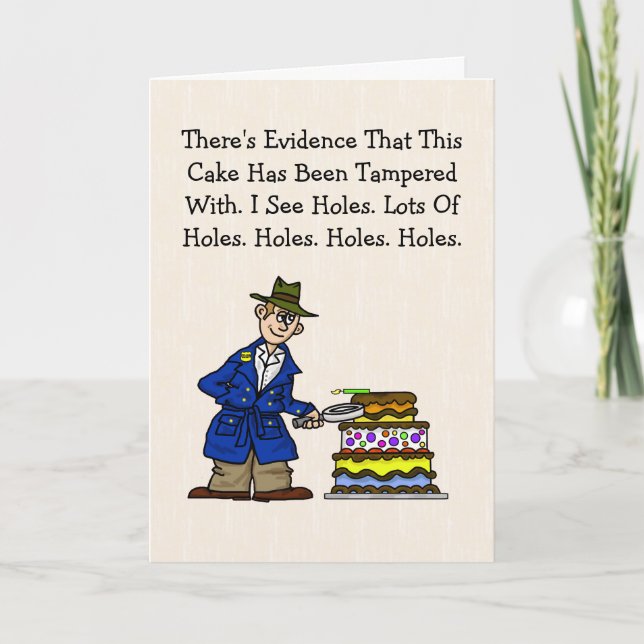 Police Detective Funny Birthday Card (Front)