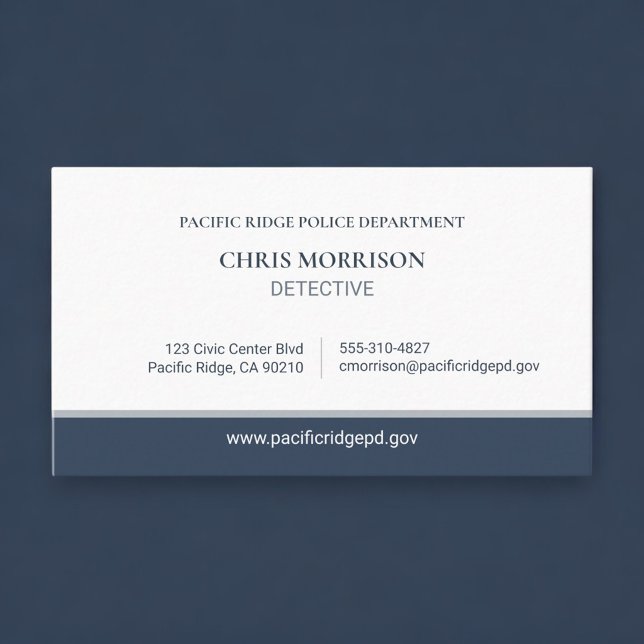 Police Detective Professional Business Card (Creator Uploaded)