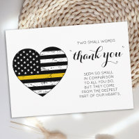 Police Dispatcher 911 Thin Gold Line Heart