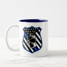 Police Dog Badge Flag Mug